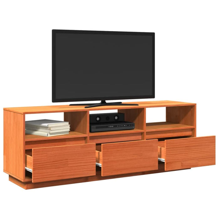 Dulap TV, maro ceruit, 140x37x50 cm, lemn masiv de pin - WALTI WALTI