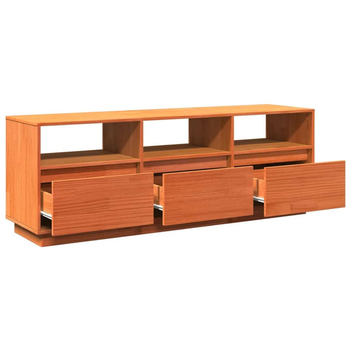 Dulap TV, maro ceruit, 140x37x50 cm, lemn masiv de pin - WALTI WALTI