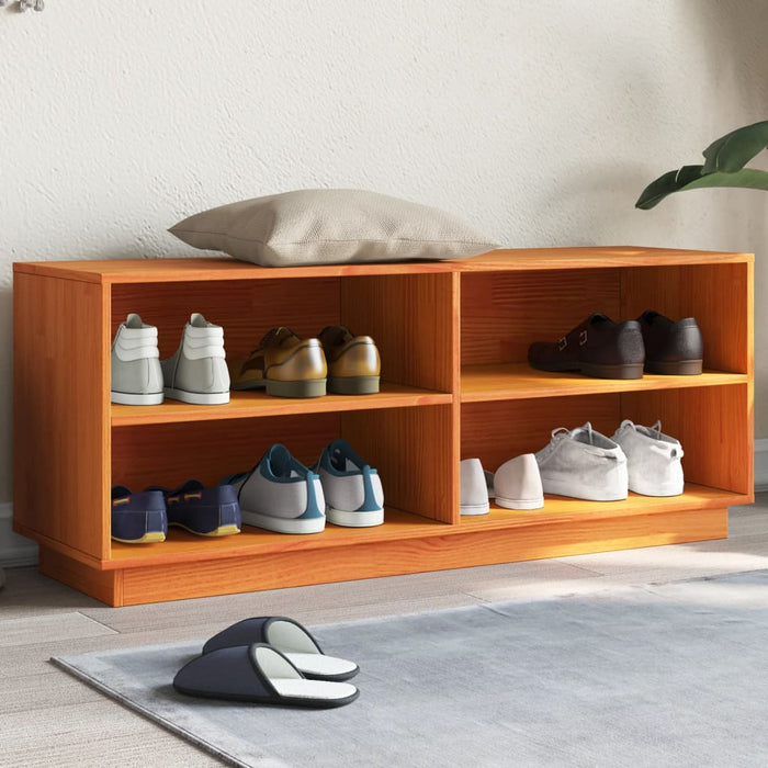 Pantofar, maro ceruit, 110x34x45 cm, lemn masiv de pin - WALTI WALTI