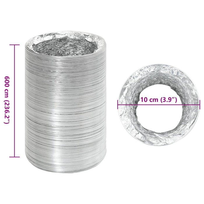 Conductă de ventilație, 6 m, Ø10 cm, aluminiu - WALTI WALTI