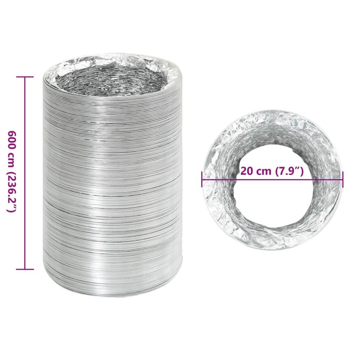 Conductă de ventilație, 6 m, Ø20 cm, aluminiu - WALTI WALTI