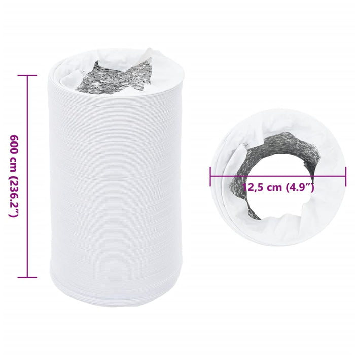 Conductă de ventilație, 6 m, Ø12,5 cm, aluminiu și PVC - WALTI WALTI