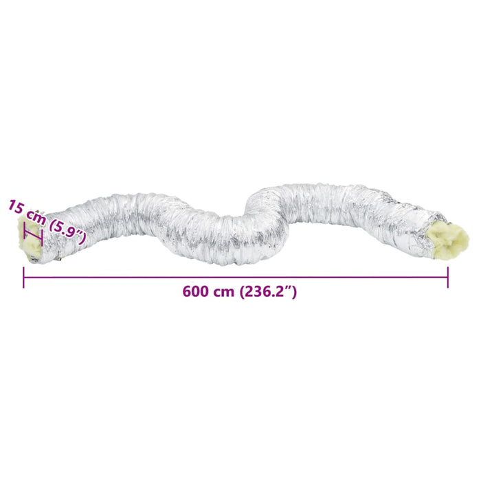 Conductă de ventilație izolată, 6 m, Ø15 cm, aluminiu - WALTI WALTI