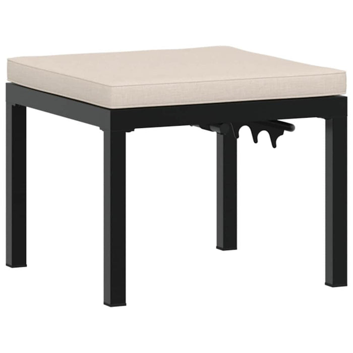 Scaun de grădină cu pernă, negru, oțel vopsit electrostatic - WALTI WALTI