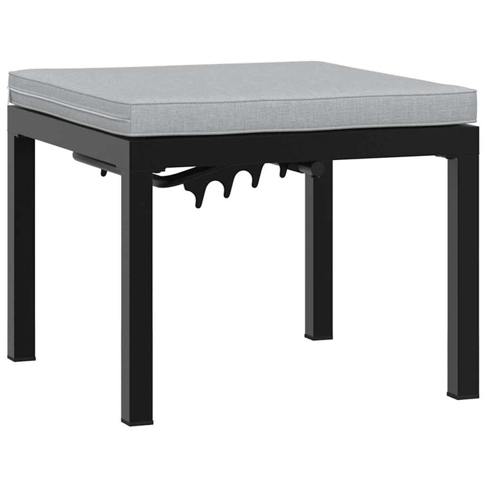 Scaun de grădină cu pernă, negru, oțel vopsit electrostatic - WALTI WALTI
