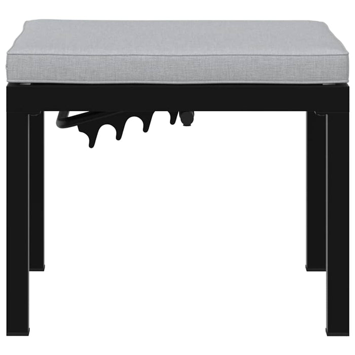 Scaun de grădină cu pernă, negru, oțel vopsit electrostatic - WALTI WALTI