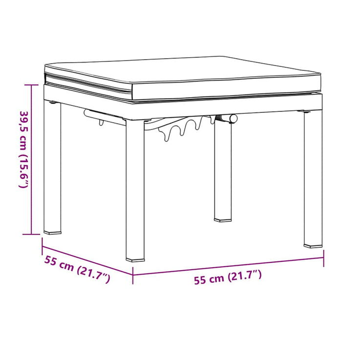 Scaun de grădină cu pernă, negru, oțel vopsit electrostatic - WALTI WALTI