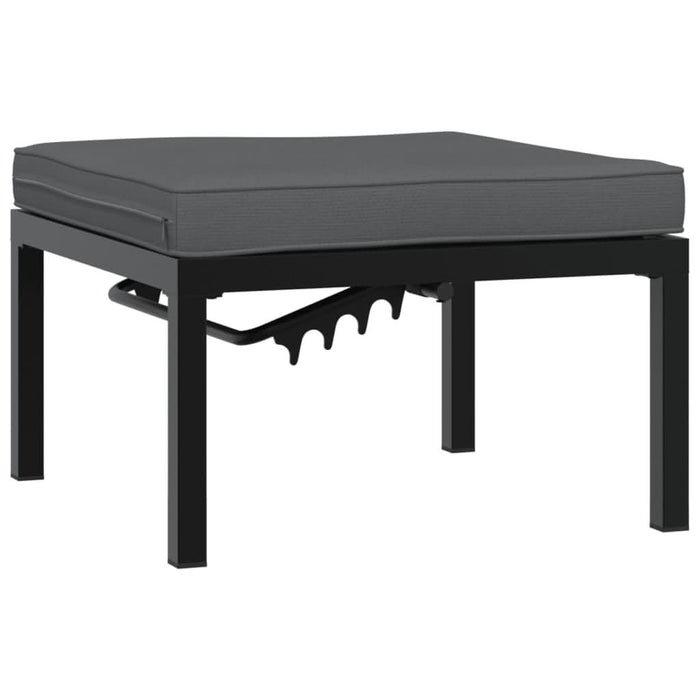 Scaun de grădină cu pernă, negru, aluminiu - WALTI WALTI