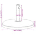 Suport umbrelă pentru stâlpi Ø32/35/38 mm, 25 kg, rotund - WALTI WALTI