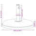 Suport umbrelă pentru stâlpi Ø32/35/38 mm, 25 kg, rotund - WALTI WALTI