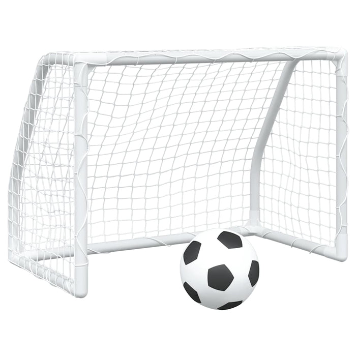 Porți de fotbal de copii 2 buc., cu minge alb 64x35x48 cm metal - WALTI WALTI