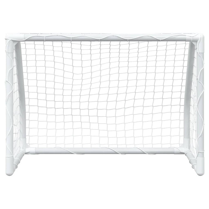 Porți de fotbal de copii 2 buc., cu minge alb 64x35x48 cm metal - WALTI WALTI