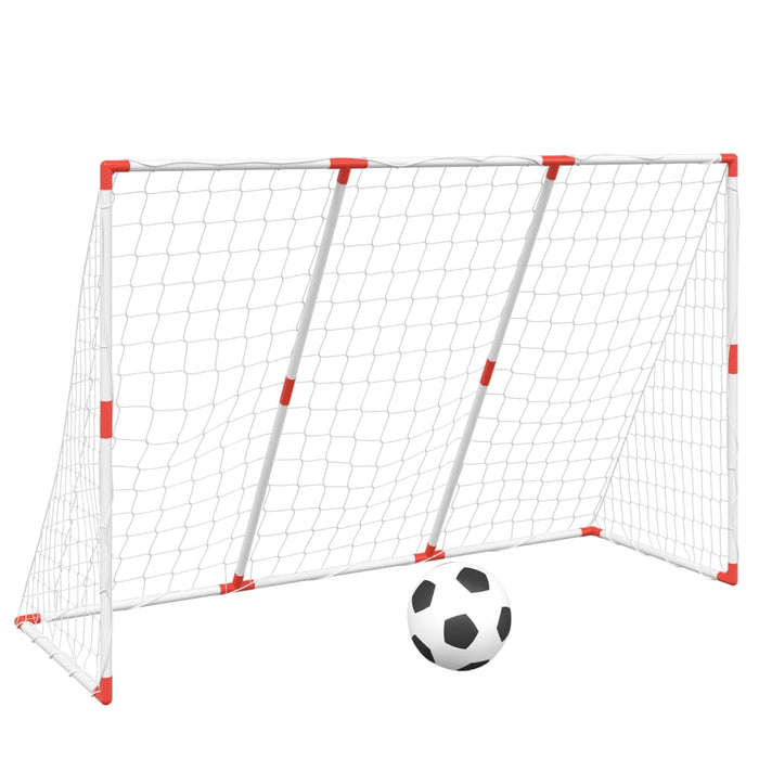 Poartă de fotbal pentru copii cu mingi 2-în-1 alb 184x64x124 cm - WALTI WALTI