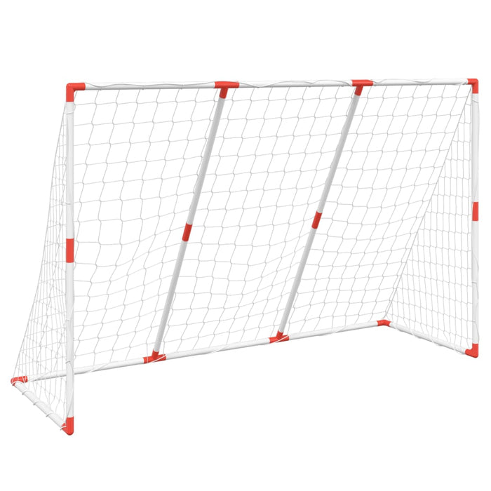Poartă de fotbal pentru copii cu mingi 2-în-1 alb 184x64x124 cm - WALTI WALTI