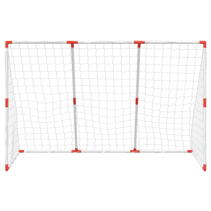 Poartă de fotbal pentru copii cu mingi 2-în-1 alb 184x64x124 cm - WALTI WALTI