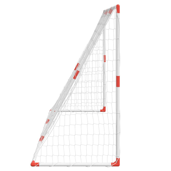 Poartă de fotbal pentru copii cu mingi 2-în-1 alb 184x64x124 cm - WALTI WALTI