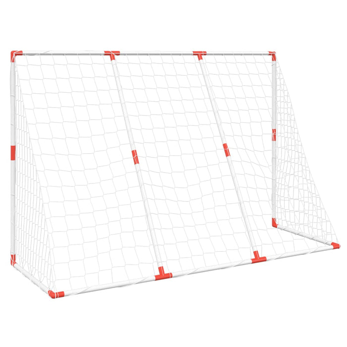Poartă de fotbal pentru copii cu mingi 2-în-1 alb 184x64x124 cm - WALTI WALTI