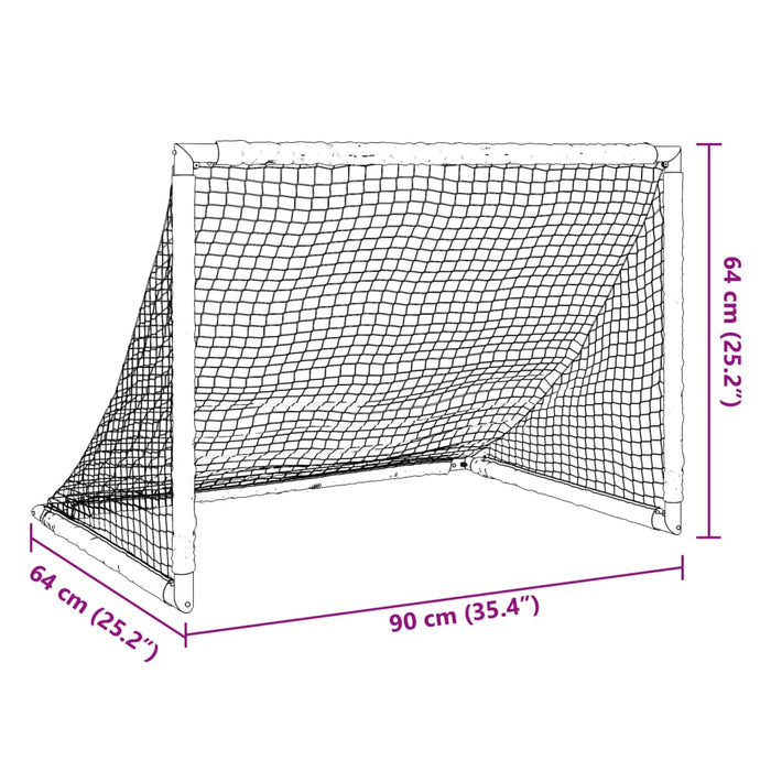 Poartă de fotbal pentru copii, pliabilă, negru, 90x64x64 cm - WALTI WALTI