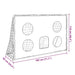 Poartă de fotbal de copii cu covoraș țintă/minge 182x62x118 cm - WALTI WALTI