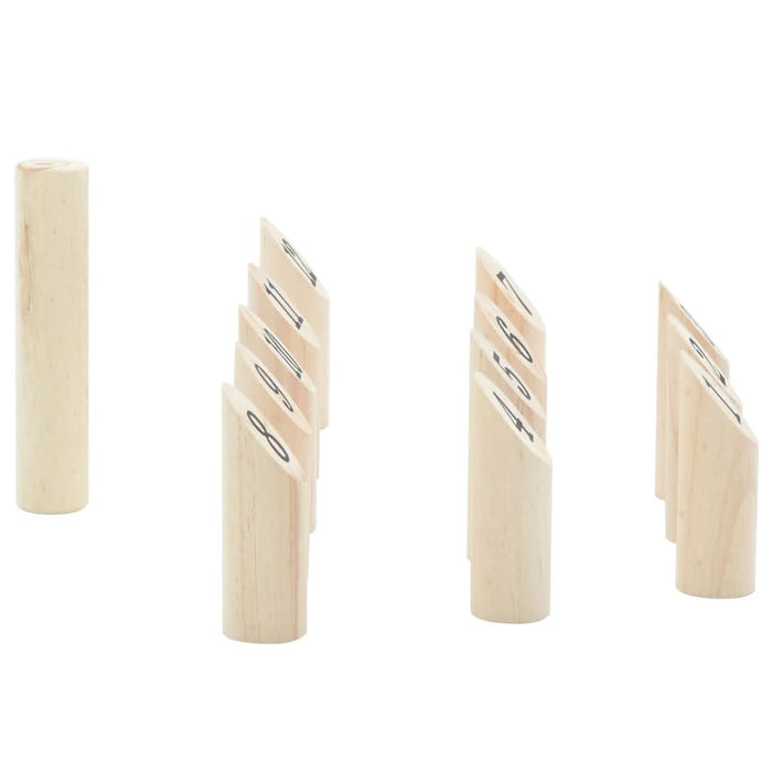 Kubb Set jocuri cu numere 13 piese geantă de transport lemn masiv pin - WALTI WALTI
