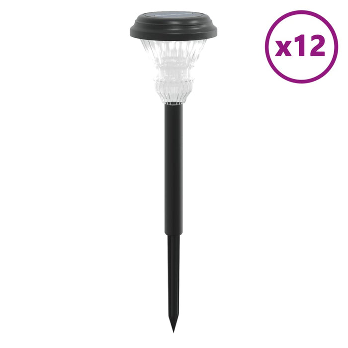Lămpi solare alei cu țăruși de pământ 12 buc., alb - WALTI WALTI