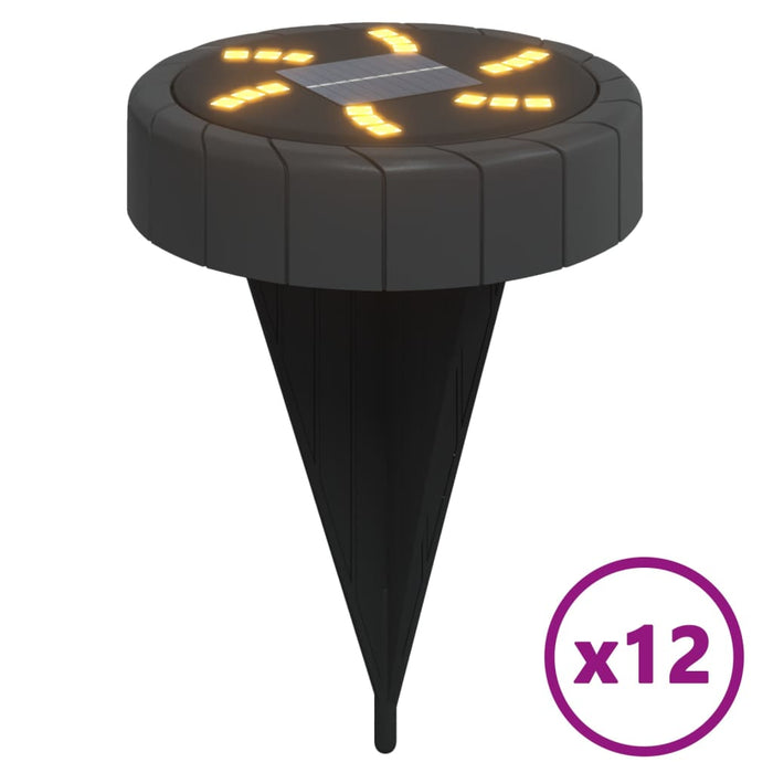 Lămpi solare cu țăruși de sol pentru exterior, 12 buc. alb cald - WALTI WALTI