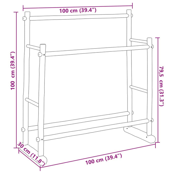 Suport pentru haine, 100x30x100 cm, bambus - WALTI WALTI