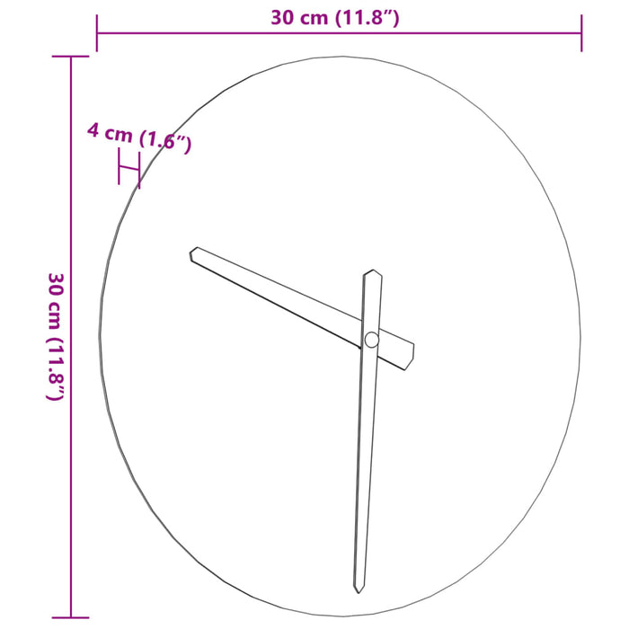Ceas de perete cu scale luminoase și indicatori, galben, Ø30 cm - WALTI WALTI