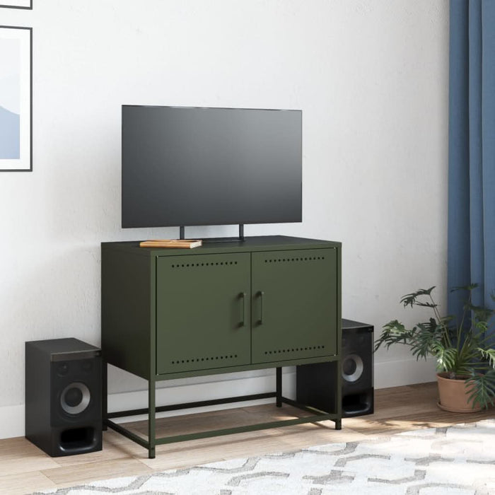 Dulap TV, verde măsliniu, 68,5x39x60,5 cm, oțel - WALTI WALTI