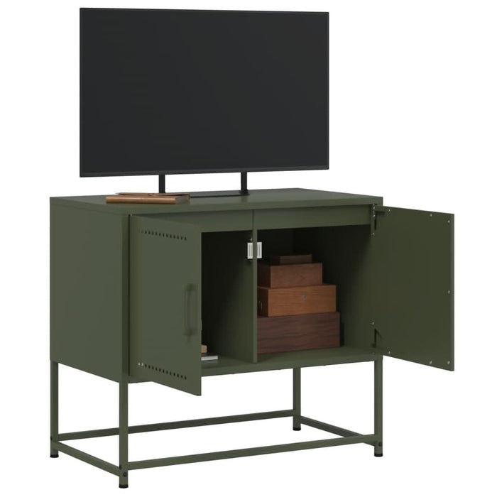 Dulap TV, verde măsliniu, 68,5x39x60,5 cm, oțel - WALTI WALTI