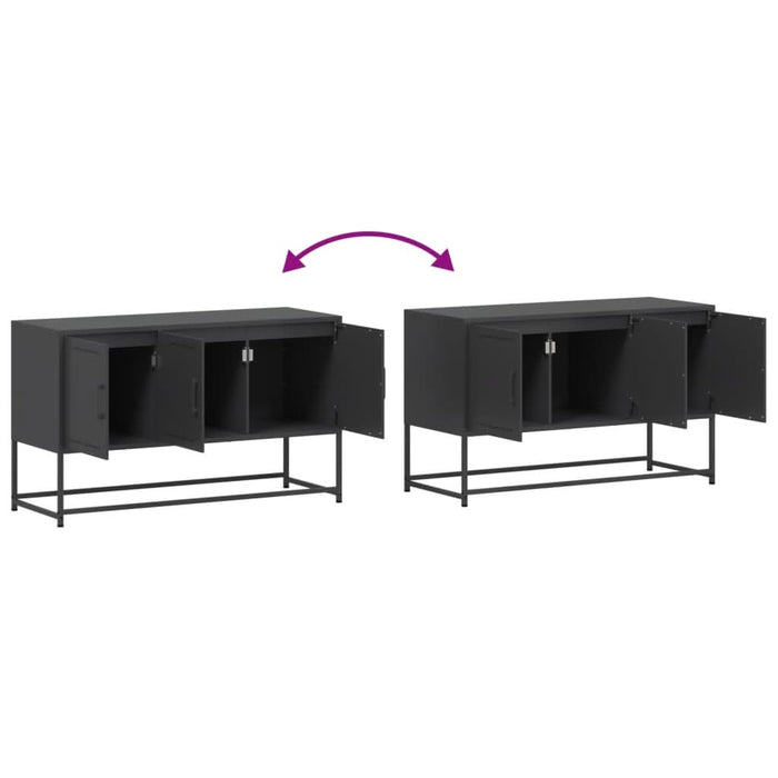 Dulap TV, negru, 68,5x39x60,5 cm, oțel - WALTI WALTI