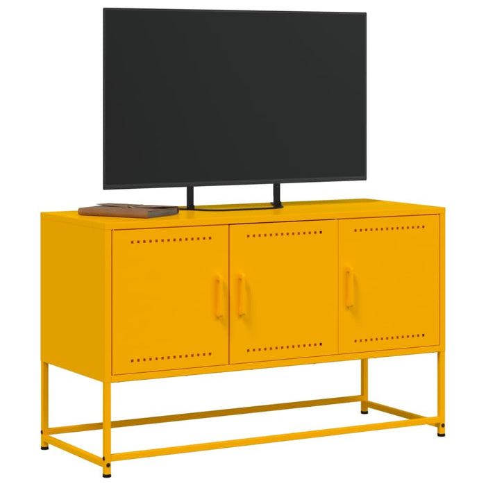 Dulap TV, galben muștar, 100,5x39x60,5 cm, oțel - WALTI WALTI