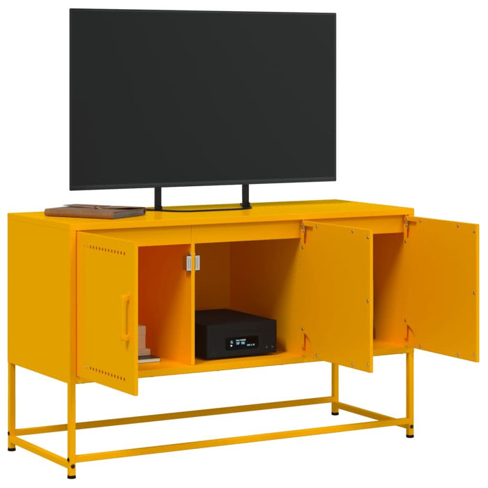 Dulap TV, galben muștar, 100,5x39x60,5 cm, oțel - WALTI WALTI