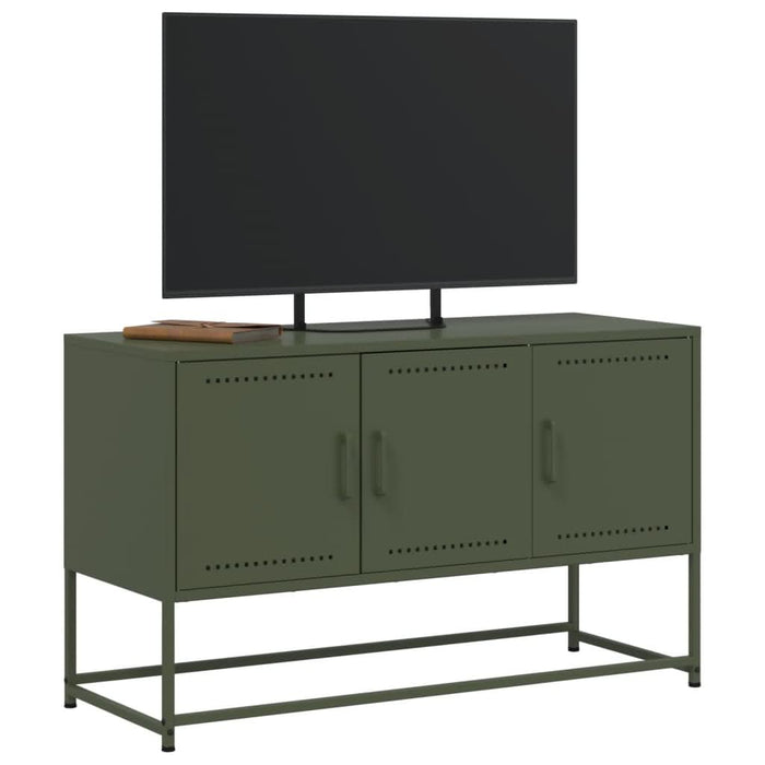 Dulap TV, verde măsliniu, 100,5x39x60,5 cm, oțel - WALTI WALTI