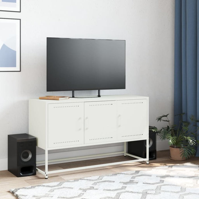Dulap TV, alb, 100,5x39x60,5 cm, oțel - WALTI WALTI