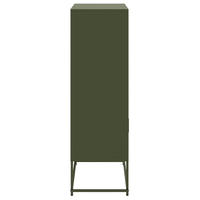 Dulap înalt, verde măsliniu, 68,5x38,5x123,5 cm, oțel WALTI