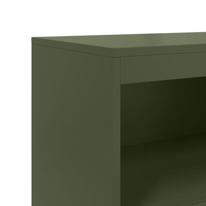 Dulap înalt, verde măsliniu, 68,5x38,5x123,5 cm, oțel WALTI