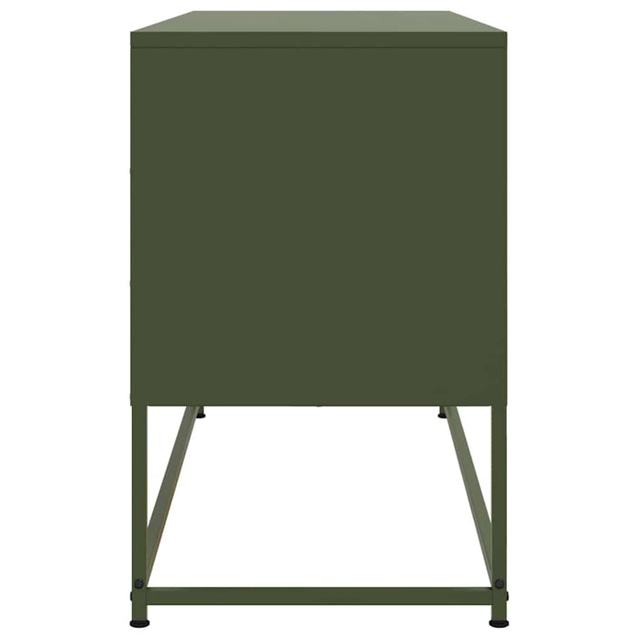 Dulap TV, verde măsliniu, 100,5x39x60,5 cm, oțel WALTI