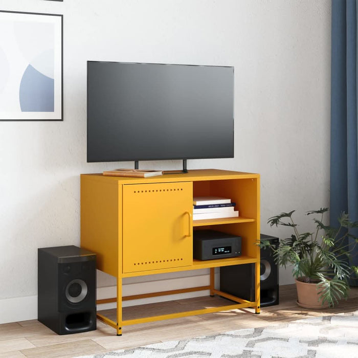 Dulap TV, galben muștar, 68x39x60,5 cm, oțel - WALTI WALTI