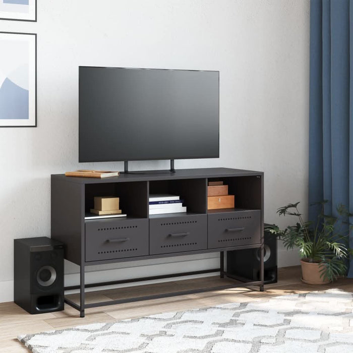 Dulap TV, negru, 68,5x39x60,5 cm, oțel - WALTI WALTI