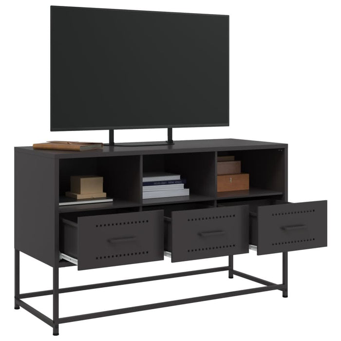 Dulap TV, negru, 68,5x39x60,5 cm, oțel - WALTI WALTI