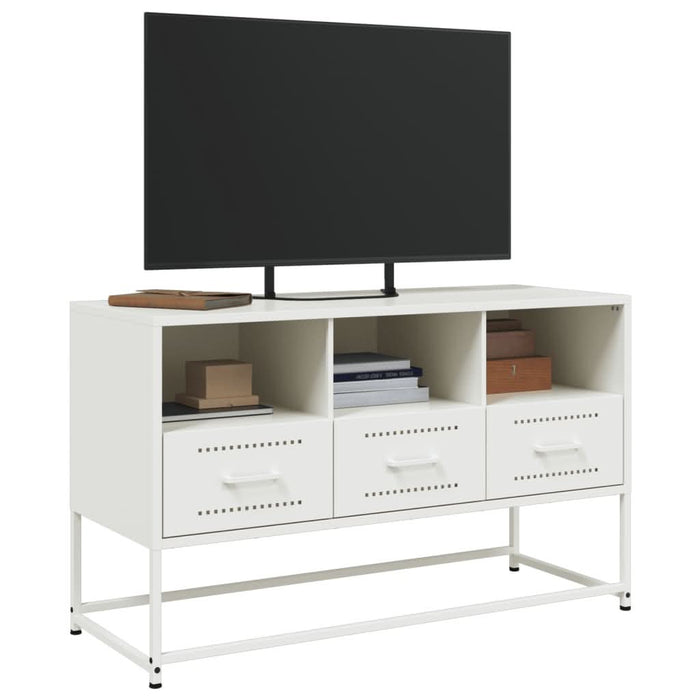 Dulap TV, alb, 100,5x39x60,5 cm, oțel - WALTI WALTI
