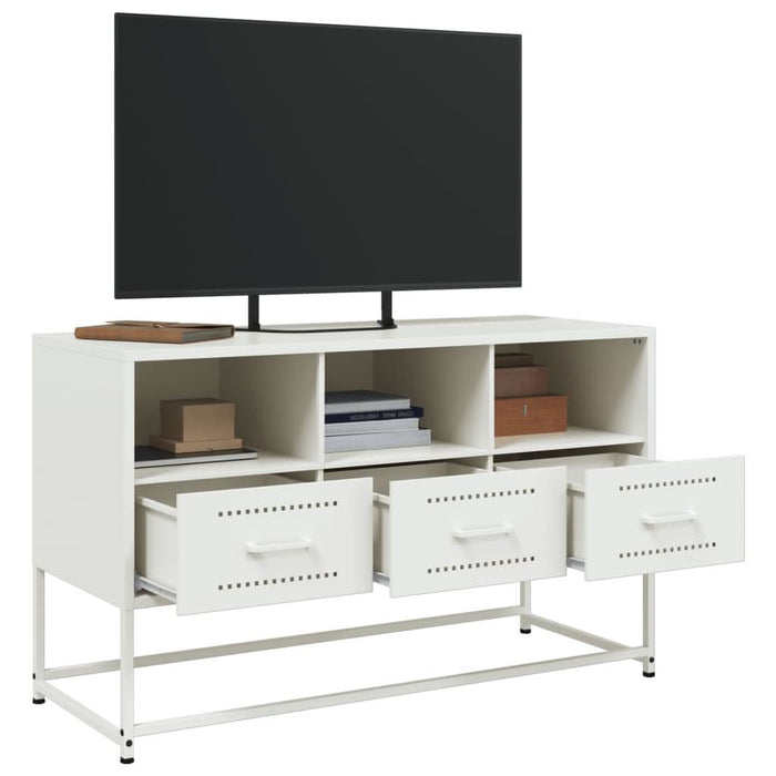 Dulap TV, alb, 100,5x39x60,5 cm, oțel - WALTI WALTI
