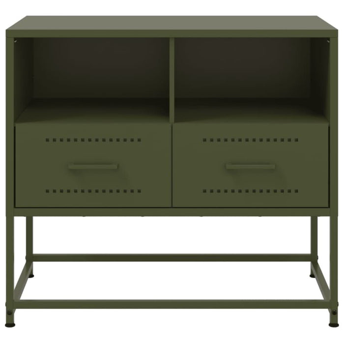 Dulap TV, verde măsliniu, 68x39x60,5 cm, oțel - WALTI WALTI