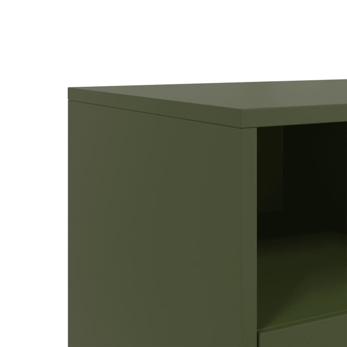 Dulap TV, verde măsliniu, 68x39x60,5 cm, oțel - WALTI WALTI