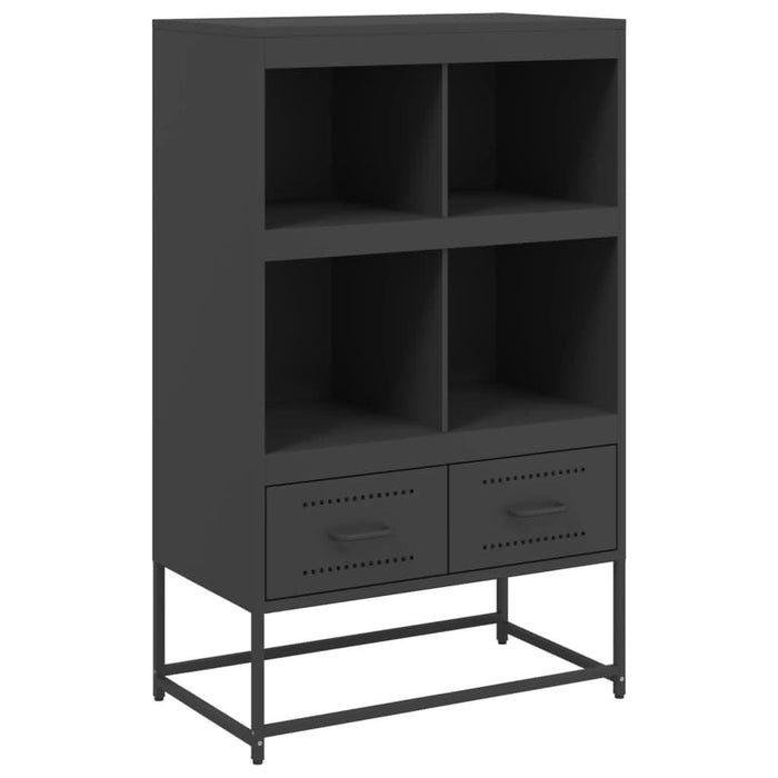 Dulap înalt, negru, 68,5x39x111,5 cm, oțel laminat la rece - WALTI WALTI