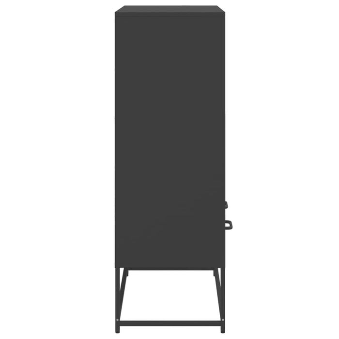 Dulap înalt, negru, 68,5x39x111,5 cm, oțel laminat la rece - WALTI WALTI
