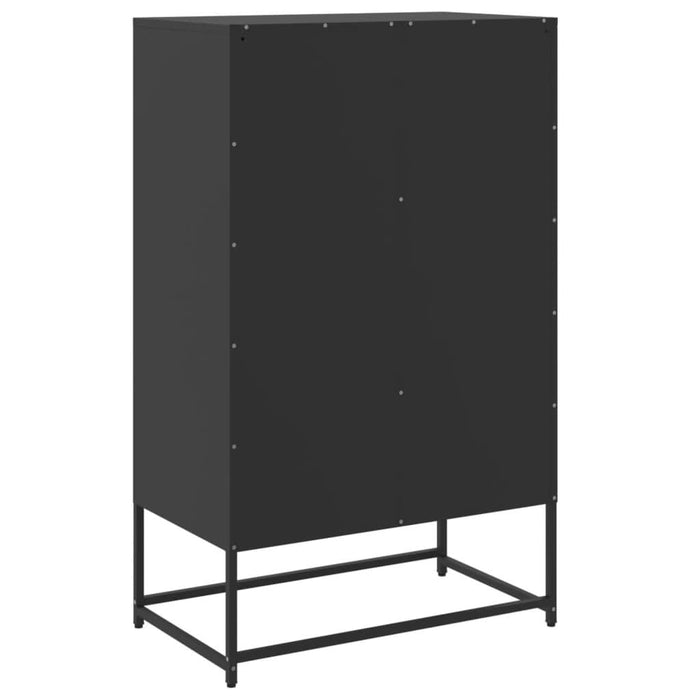 Dulap înalt, negru, 68,5x39x111,5 cm, oțel laminat la rece - WALTI WALTI