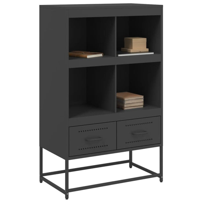 Dulap înalt, negru, 68,5x39x111,5 cm, oțel laminat la rece - WALTI WALTI