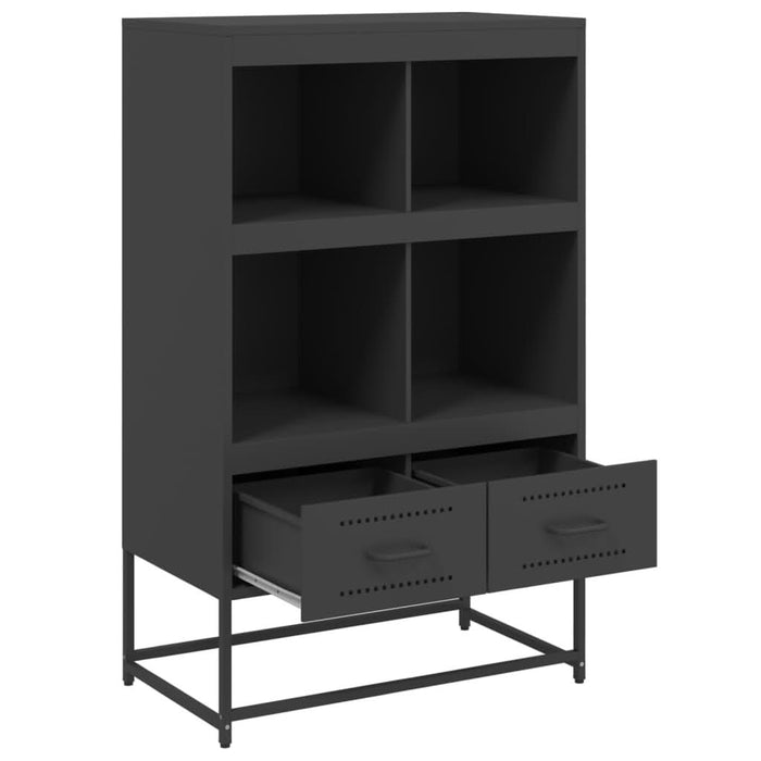 Dulap înalt, negru, 68,5x39x111,5 cm, oțel laminat la rece - WALTI WALTI